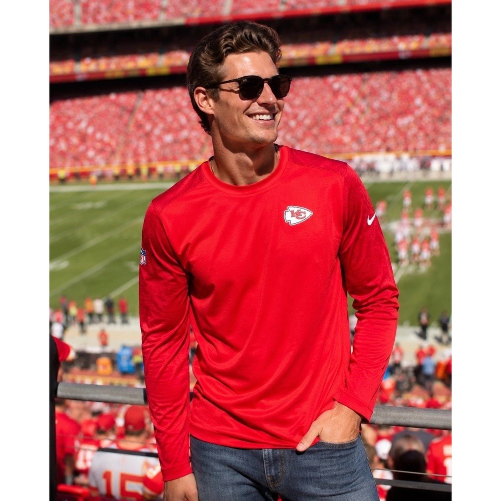 Nike Kansas City Chiefs NFL On Field Dri-FIT Long Sleeve Shirt Men's M Red